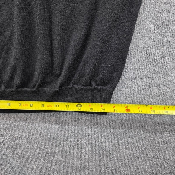 Peter Millar Mens Merino Wool Lyocell Quarter Zip Sweater Black ME0S01 Size L - Picture 9 of 9